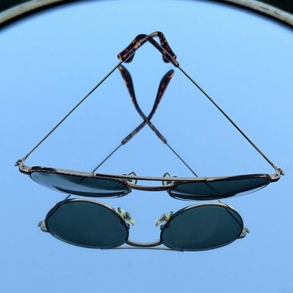 1940s Ray-Ban B&L Retro Round Aviator Gold Plated Sunglasses. W1754 - Picture 6 of 8